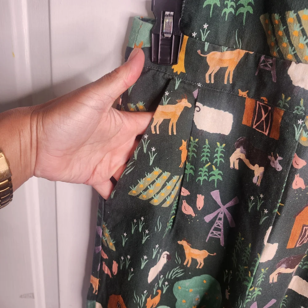 Princess Highway Green Farm Print Jumpsuit - Picture 4 of 8